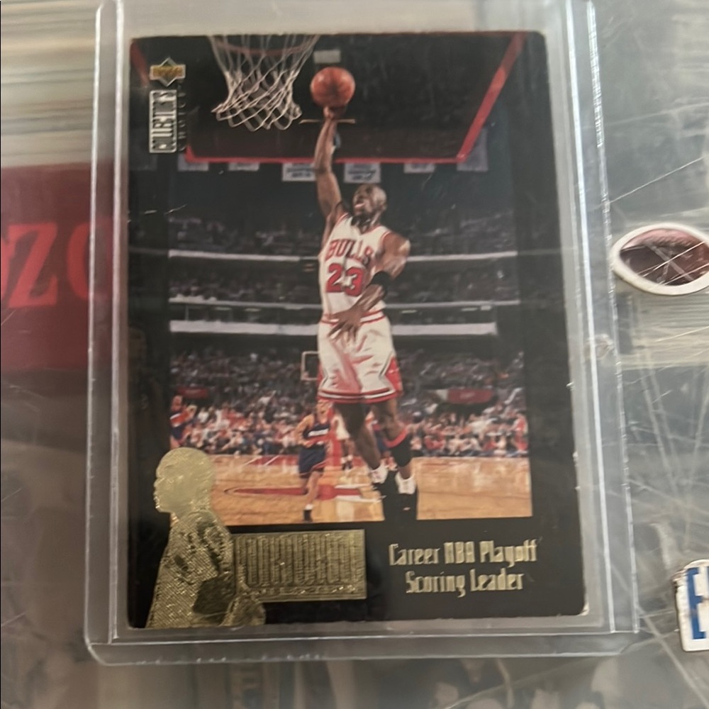 NBA Playoff Scoring Leader Trading Card Micheal Jordan